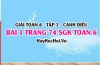 Giải bài 1 trang 74 Toán 6 Tập 1 SGK Cánh Diều